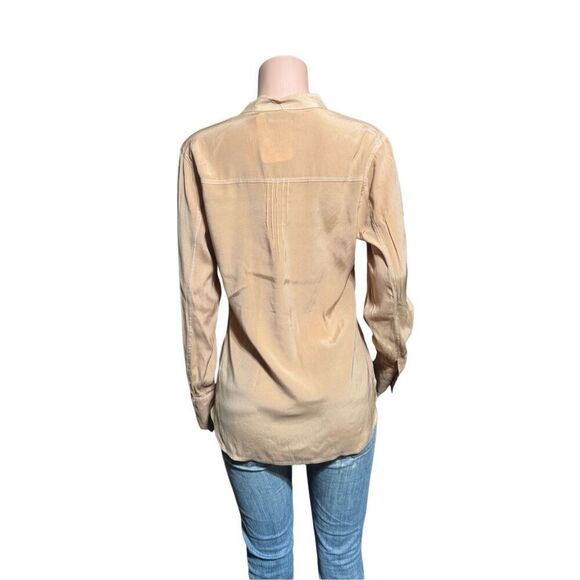 Pulp long sleeve mandarin collar hazelnut Shirt M - Picture 7 of 8